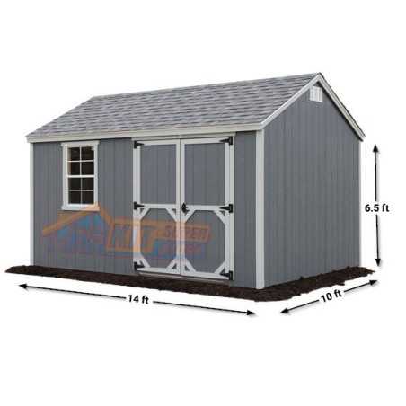 EZ-Fit Craftsman 10x14 Wood Storage Shed Kit (ez_craftsman1014)