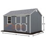 EZ-Fit Craftsman 10x14 Wood Storage Shed Kit (ez_craftsman1014)