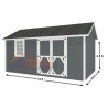 EZ-Fit Craftsman 10x16 Wood Storage Shed Kit (ez_craftsman1016)