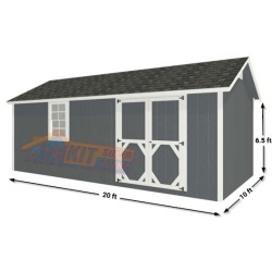 EZ-Fit Craftsman 10x20 Wood Storage Shed Kit (ez_craftsman1020)