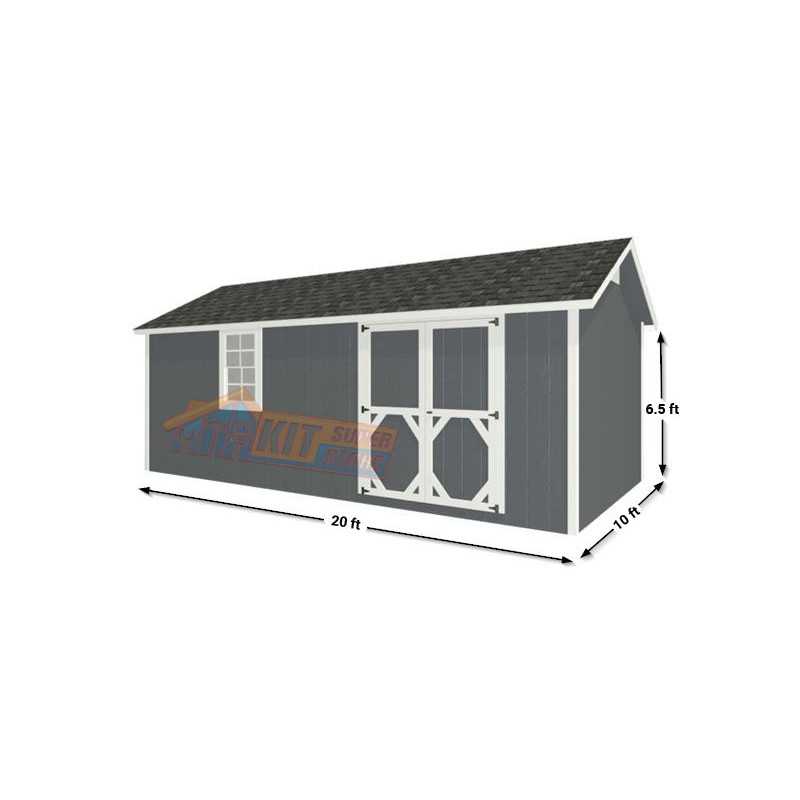 EZ-Fit Craftsman 10x20 Wood Storage Shed Kit (ez_craftsman1020)