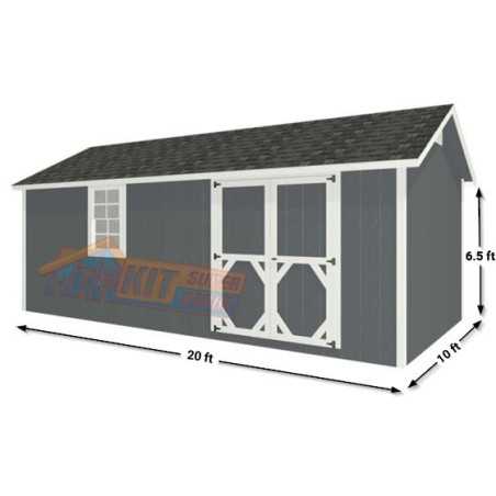 EZ-Fit Craftsman 10x20 Wood Storage Shed Kit (ez_craftsman1020)