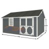 EZ-Fit Craftsman 12x16 Wood Storage Shed Kit (ez_craftsman1216)