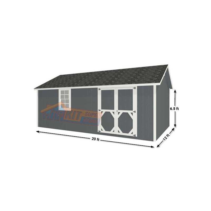 EZ-Fit Craftsman 12x20 Wood Storage Shed Kit (ez_craftsman1220)