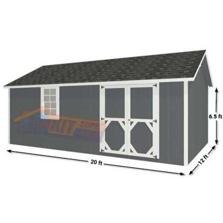 EZ-Fit Craftsman 12x20 Wood Storage Shed Kit (ez_craftsman1220)