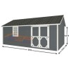 EZ-Fit Craftsman 12x20 Wood Storage Shed Kit (ez_craftsman1220)