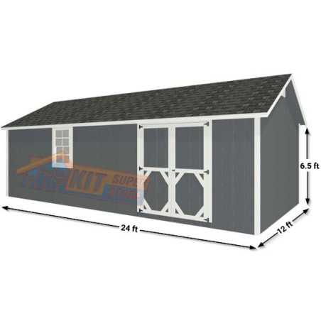 EZ-Fit Craftsman 12x24 Wood Storage Shed Kit (ez_craftsman1224)