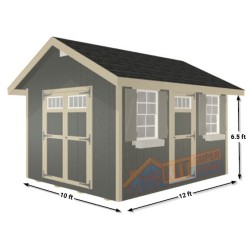 EZ-Fit Riverside 10x12 Wood Panelized Shed Kit (ez_riverside1012)