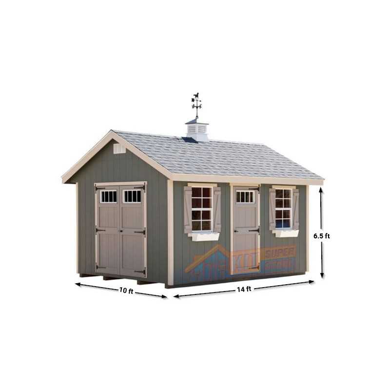 EZ-Fit Riverside 10x14 Wood Panelized Shed Kit (ez_riverside1014)