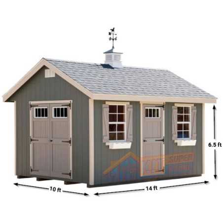 EZ-Fit Riverside 10x14 Wood Panelized Shed Kit (ez_riverside1014)