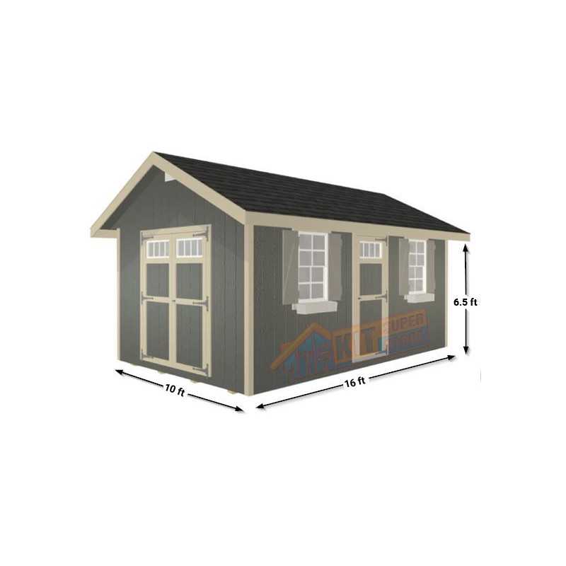 EZ-Fit Riverside 10x16 Wood Panelized Shed Kit (ez_riverside1016)
