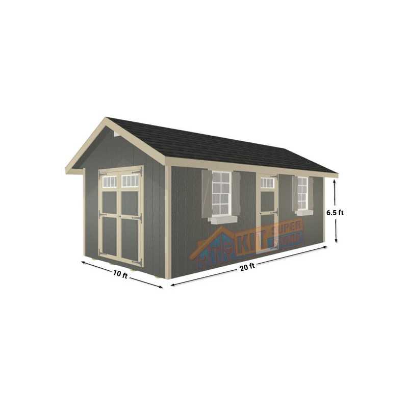 EZ-Fit Riverside 10x20 Wood Panelized Shed Kit (ez_riverside1020)