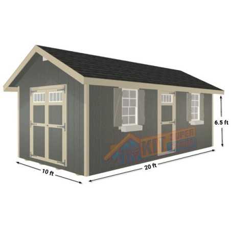 EZ-Fit Riverside 10x20 Wood Panelized Shed Kit (ez_riverside1020)