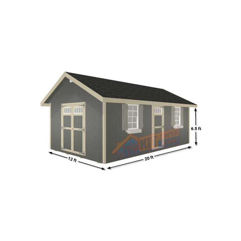 EZ-Fit Riverside 12x20 Wood Panelized Shed Kit (ez_riverside1220)