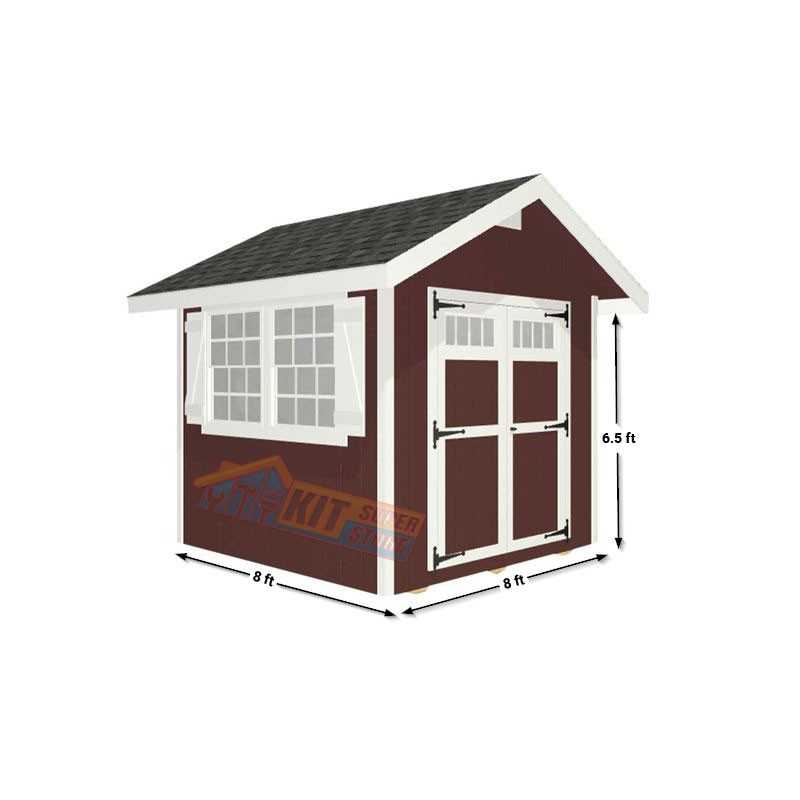EZ-Fit Homestead 8x8 Wood Shed Kit (ez_homestead88)