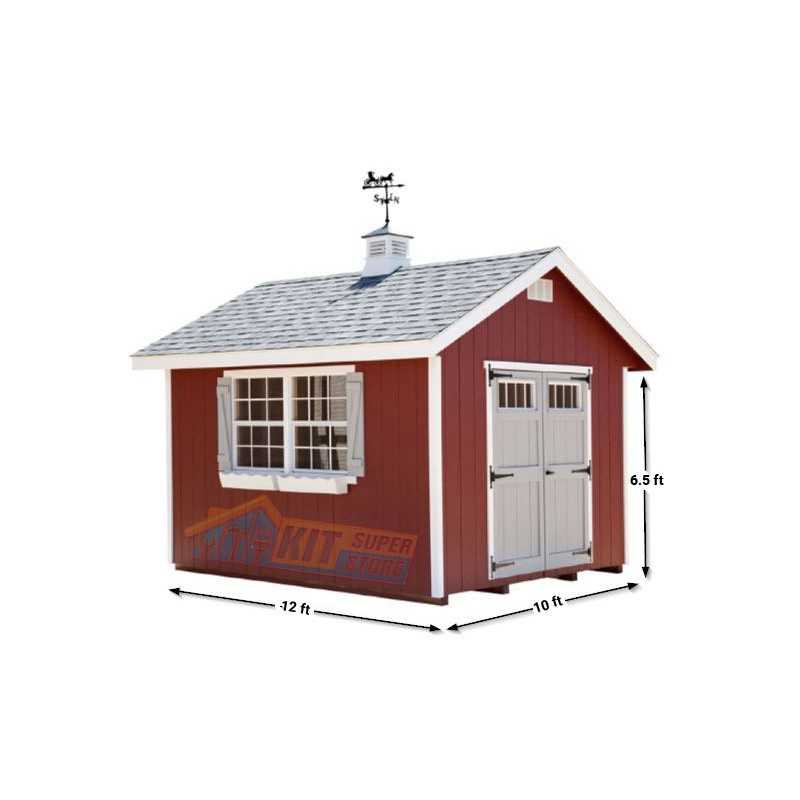 EZ-Fit Homestead 10x12 Wood Shed Kit (ez_homestead1012)