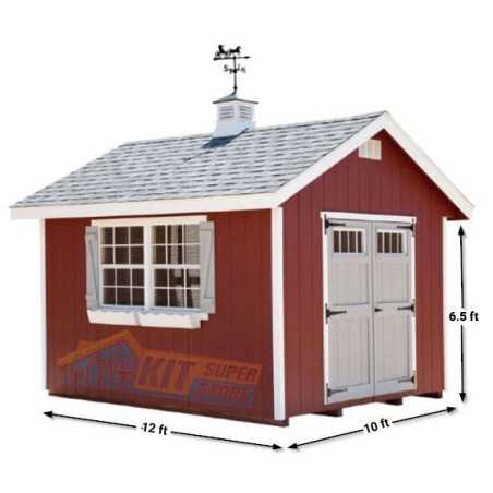 EZ-Fit Homestead 10x12 Wood Shed Kit (ez_homestead1012)