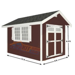 EZ-Fit Homestead 8x12 Panelized Wood Shed Kit (ez_homestead812)