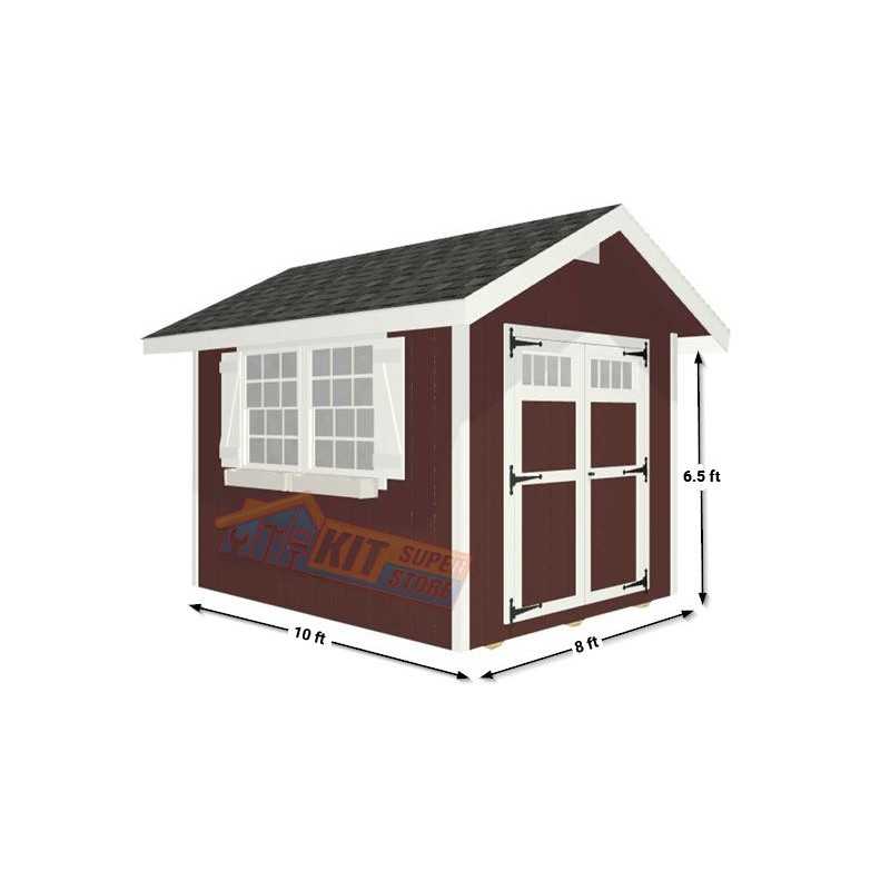 EZ-Fit Homestead 8x10 Panelized Wood Shed Kit (ez_homestead810)