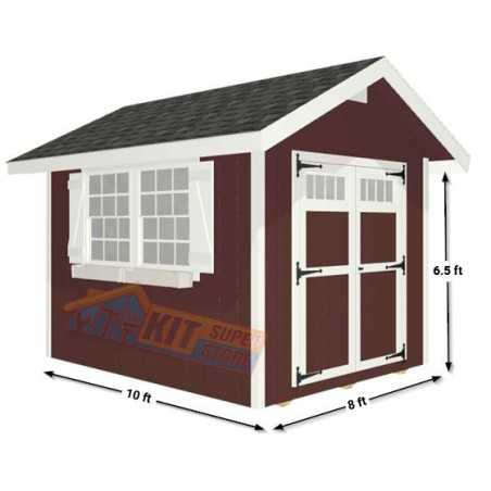 EZ-Fit Homestead 8x10 Panelized Wood Shed Kit (ez_homestead810)