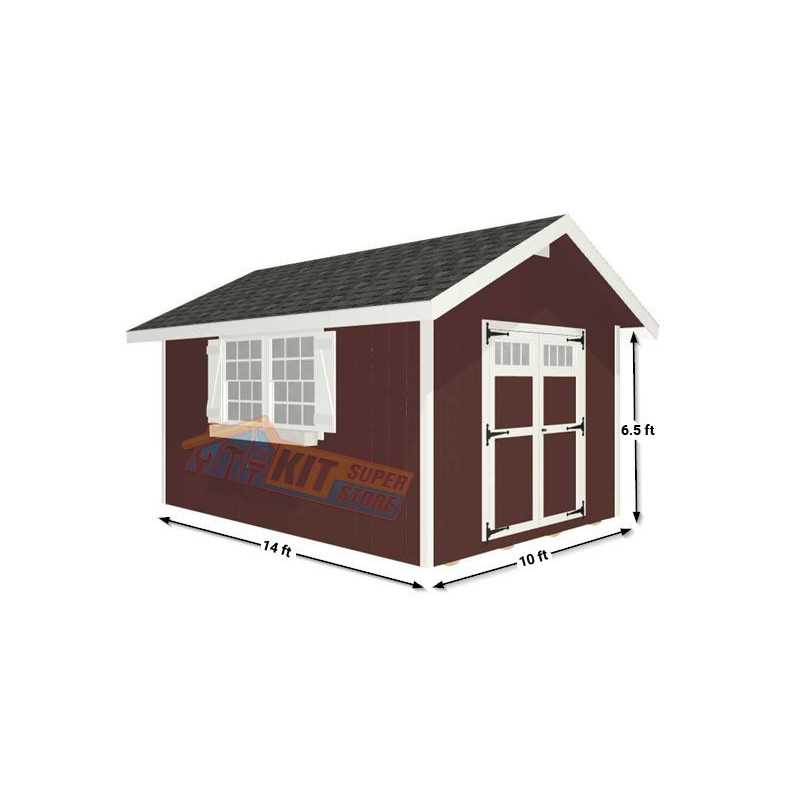 EZ-Fit Homestead 10x14 Wood Shed Kit (ez_homestead1014)