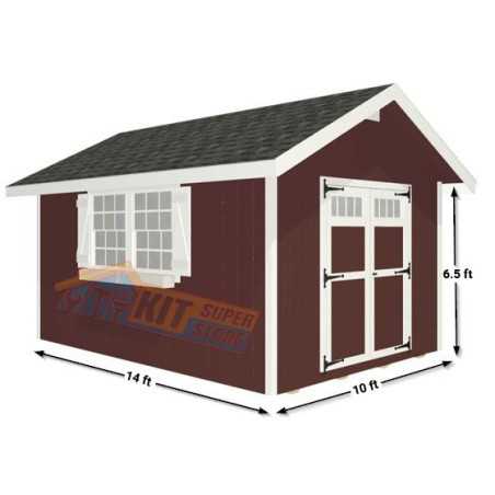 EZ-Fit Homestead 10x14 Wood Shed Kit (ez_homestead1014)