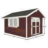 EZ-Fit Homestead 10x16 Wood Shed Kit (ez_homestead1016)