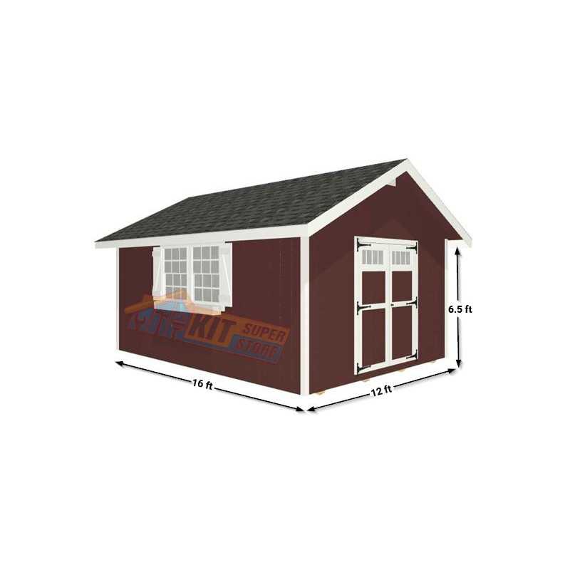 EZ-Fit Homestead 12x16 Panelized Storage Shed with Windows (ez_homestead1216)