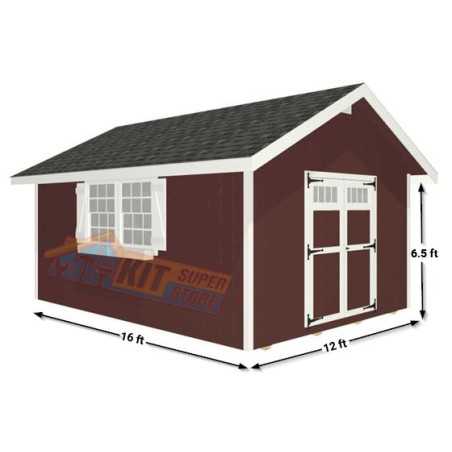 EZ-Fit Homestead 12x16 Panelized Storage Shed with Windows (ez_homestead1216)