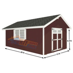 EZ-Fit Homestead 12x20 Wood Shed Kit (ez_homestead1220)