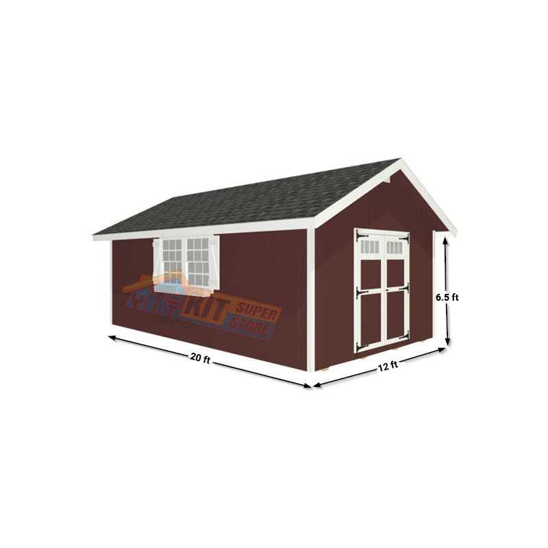 EZ-Fit Homestead 12x20 Wood Shed Kit (ez_homestead1220)