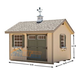 EZ-Fit Heritage 10x12 Wood Shed Kit (ez_heritage1012)