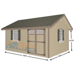 EZ-Fit Heritage 10x14 Wood Shed Kit (ez_heritage1014)
