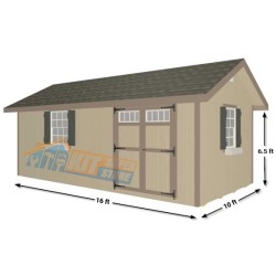 EZ-Fit Heritage 10x16 Wood Shed Kit (ez_heritage1016)