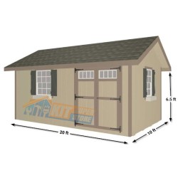 EZ-Fit Heritage 10x20 Wood Shed Kit (ez_heritage1020)