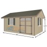 EZ-Fit Heritage 10x20 Outdoor Garden Wood Shed Kit (ez_heritage1020)