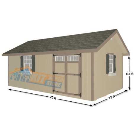 EZ-Fit Heritage 12x20 Outdoor Garden Wood Shed Kit (ez_heritage1220)