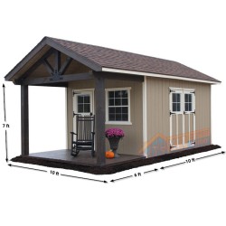 EZ-Fit 10x10 Woodsman Storage Shed Kit (ez_woodsman1010)