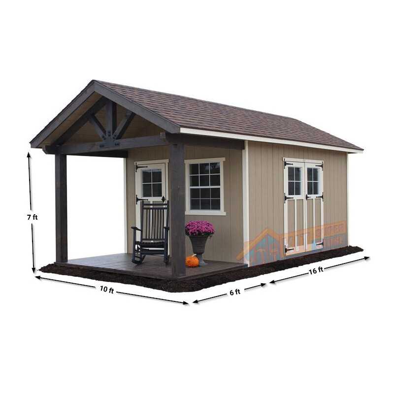 EZ-Fit 10x16 Woodsman Storage Shed Kit (ez_woodsman1016)
