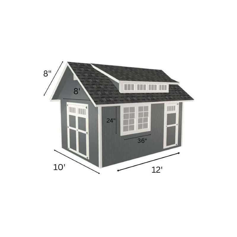 EZ-Fit Skyview 10x12 Panelized Storage Shed with Skylight Window (ez_skyview1012)
