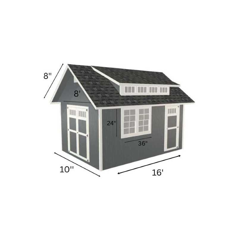 EZ-Fit Skyview 10x16 Panelized Storage Shed with Skylight Window (ez_skyview1016)
