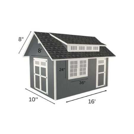 EZ-Fit Skyview 10x16 Panelized Storage Shed with Skylight Window (ez_skyview1016)