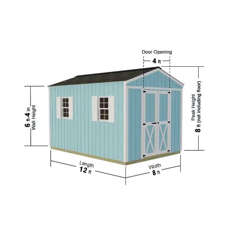 Best Barns Handmade Haven Mini 8x12 Specialty Pre-cut Shed Kit- Centered Gable Door (HMINDG12)