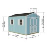 Best Barns Handmade Haven Mini 8x12 Specialty Pre-cut Shed Kit- Centered Gable Door (HMINDG12)