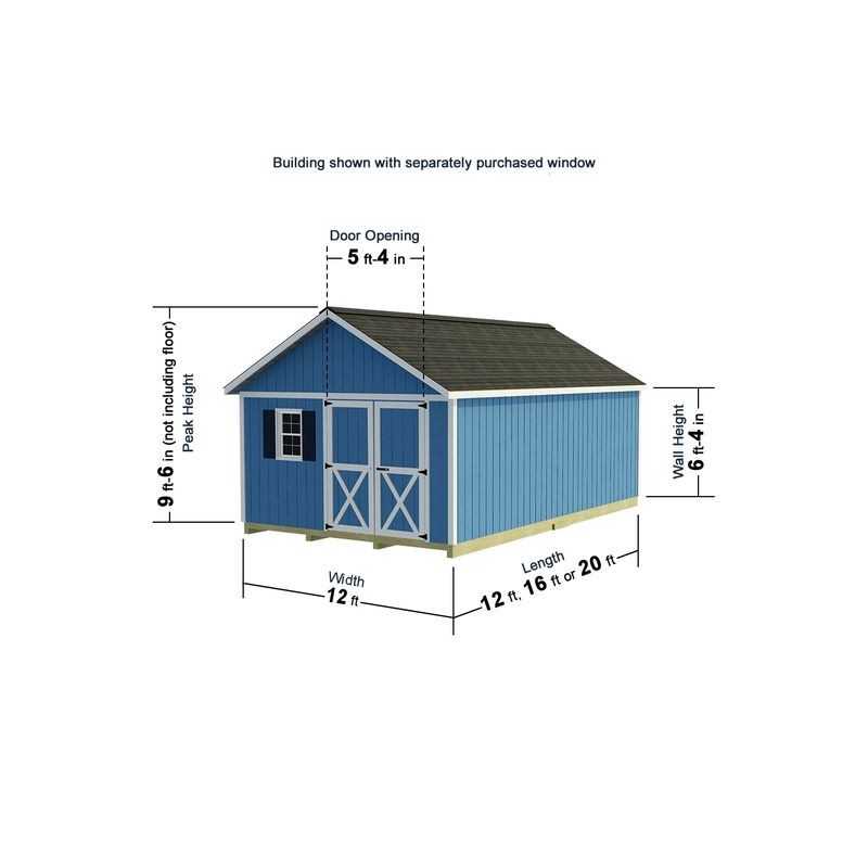 Crafter's Connection 12x16 Pre-Cut Shed- Centered Gable Door