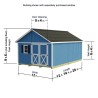 Crafter's Connection 12x16 Pre-Cut Shed- Centered Gable Door