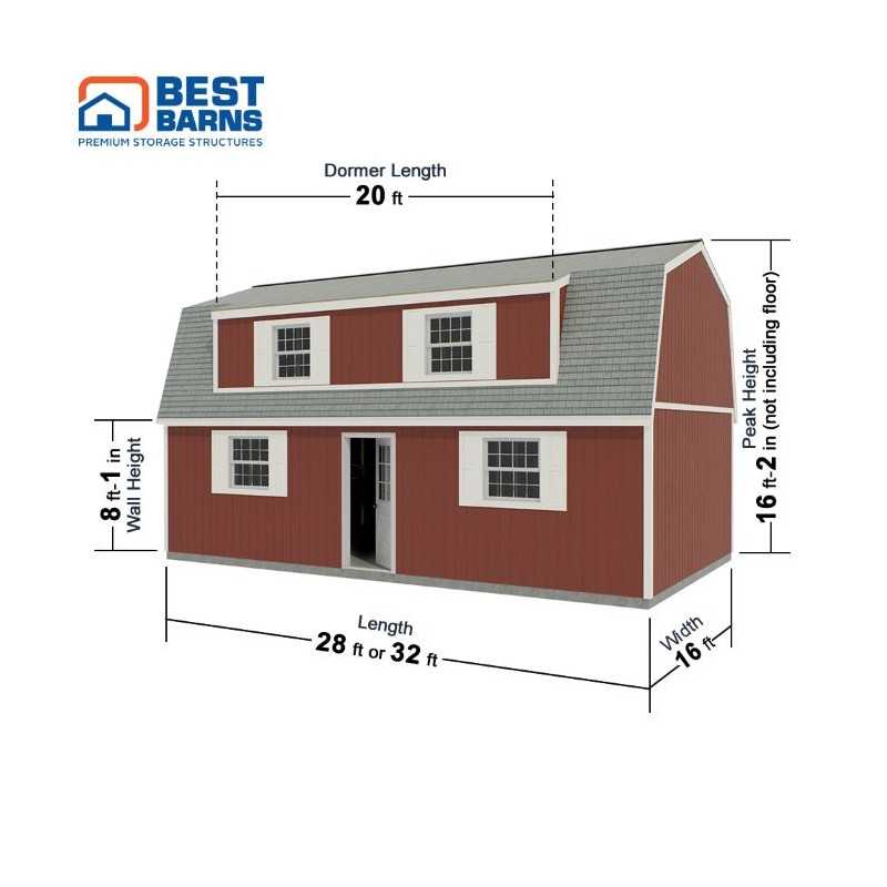 Crafted Colossal Elite 16x32 Pre-Cut Barndominium w/ Man Door + Dormers