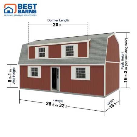 Crafted Colossal Elite 16x32 Pre-Cut Barndominium w/ Man Door + Dormers