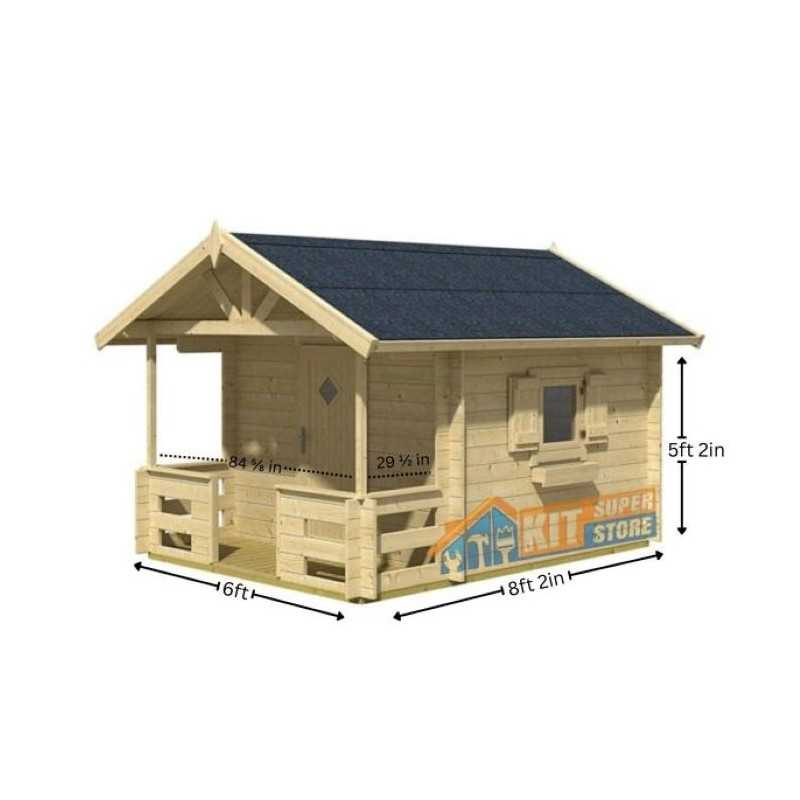 Lasita Lido 6x8 Wood Playhouse Kit with Terrace (284799)