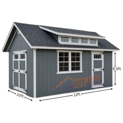 EZ-Fit Skyview 10x12 Panelized Storage Shed with Skylight Window (ez_skyview1012)